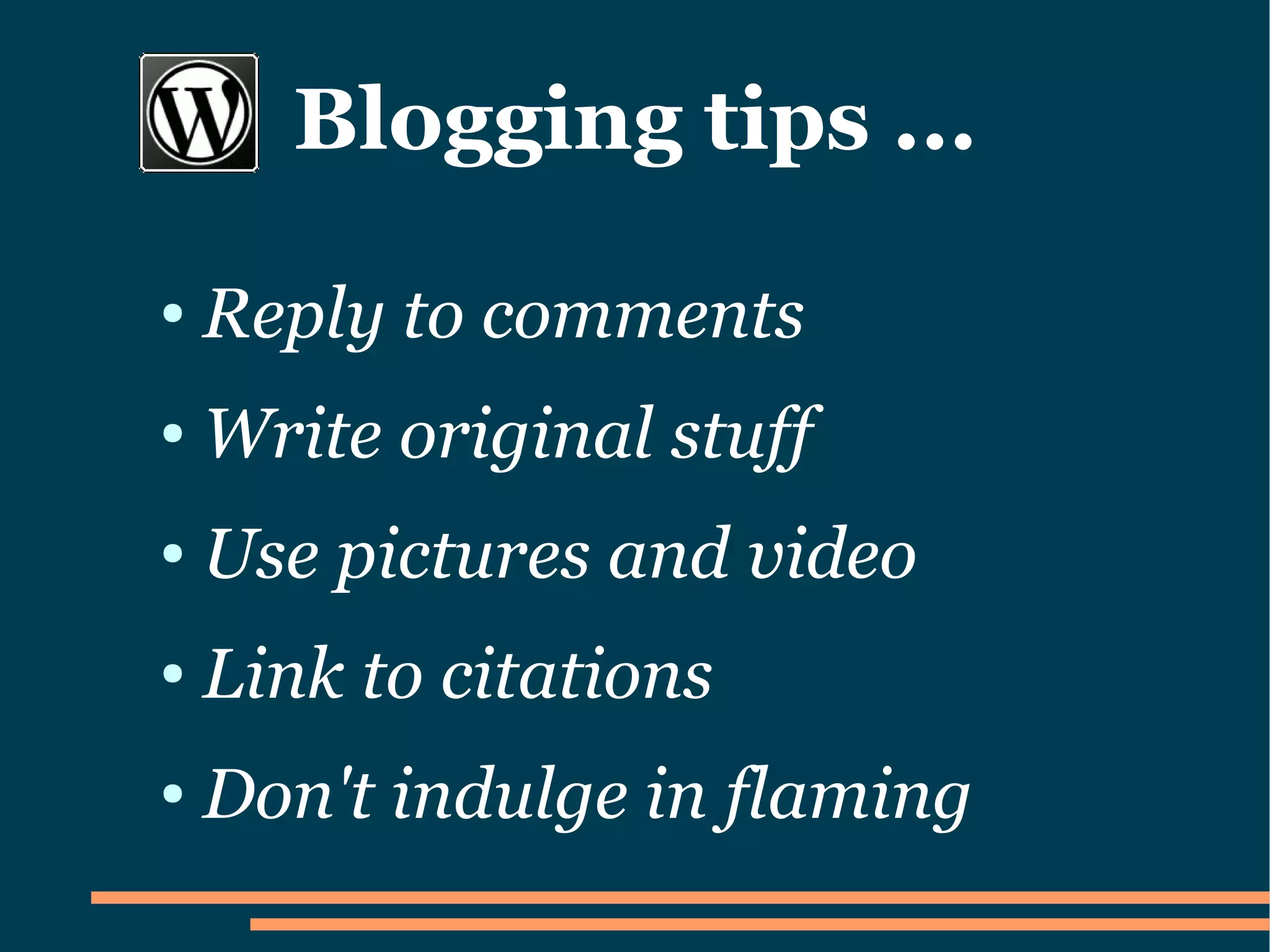 How to set up a Wordpress Blog