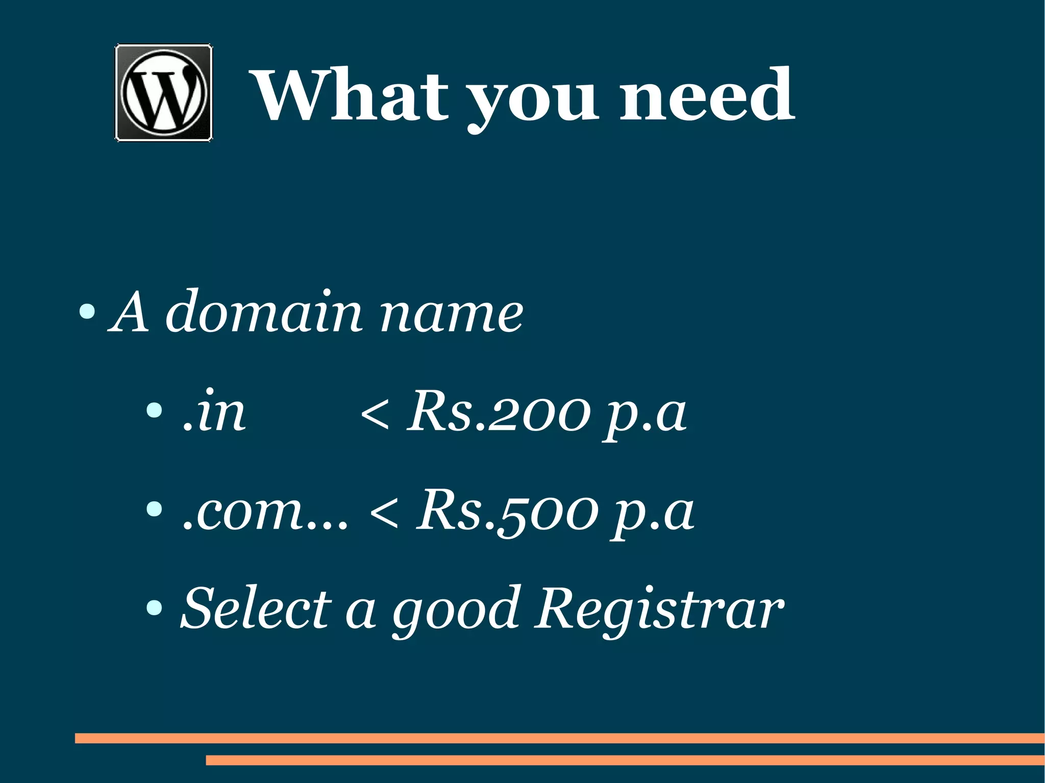 How to set up a Wordpress Blog