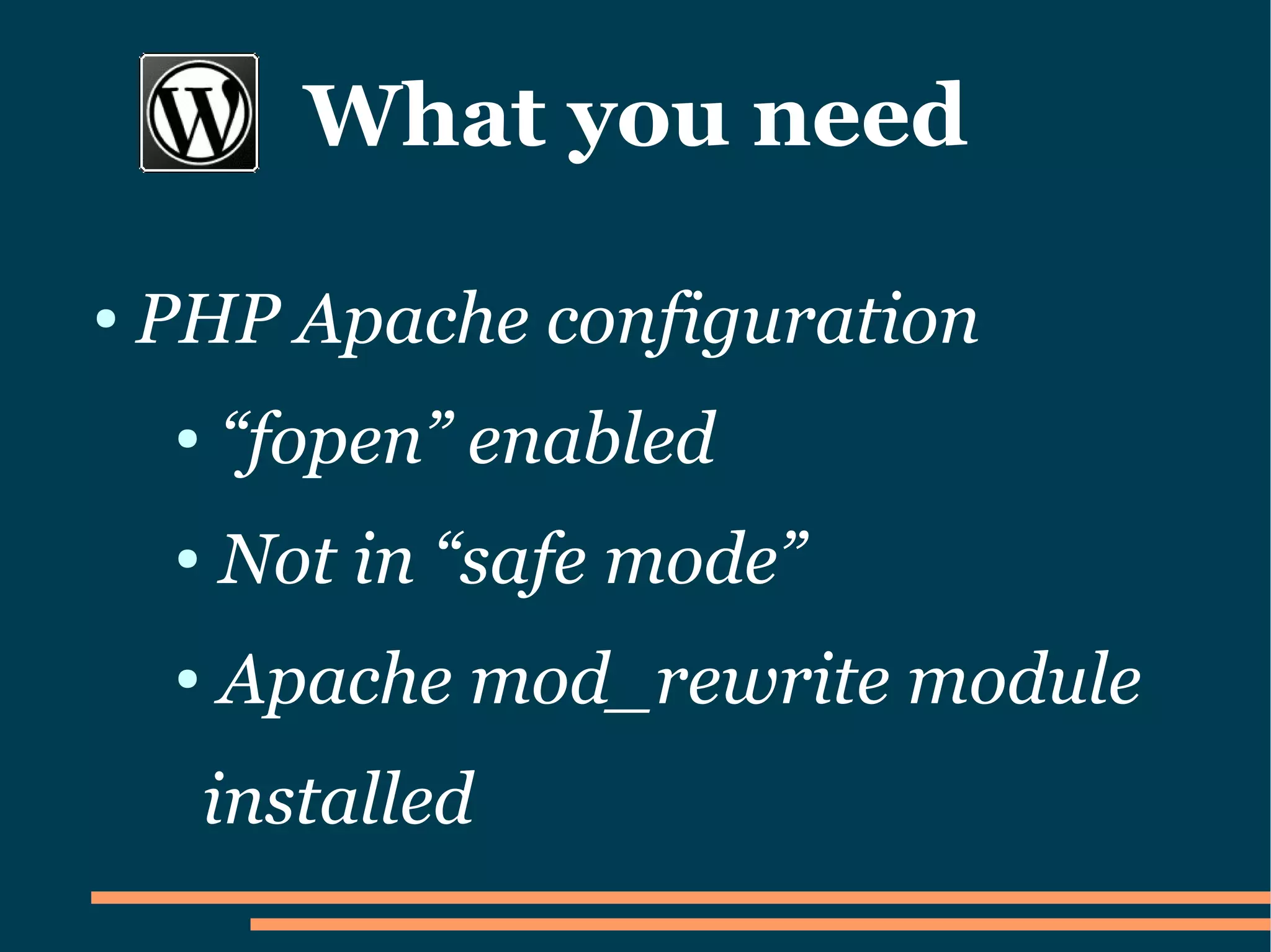 How to set up a Wordpress Blog