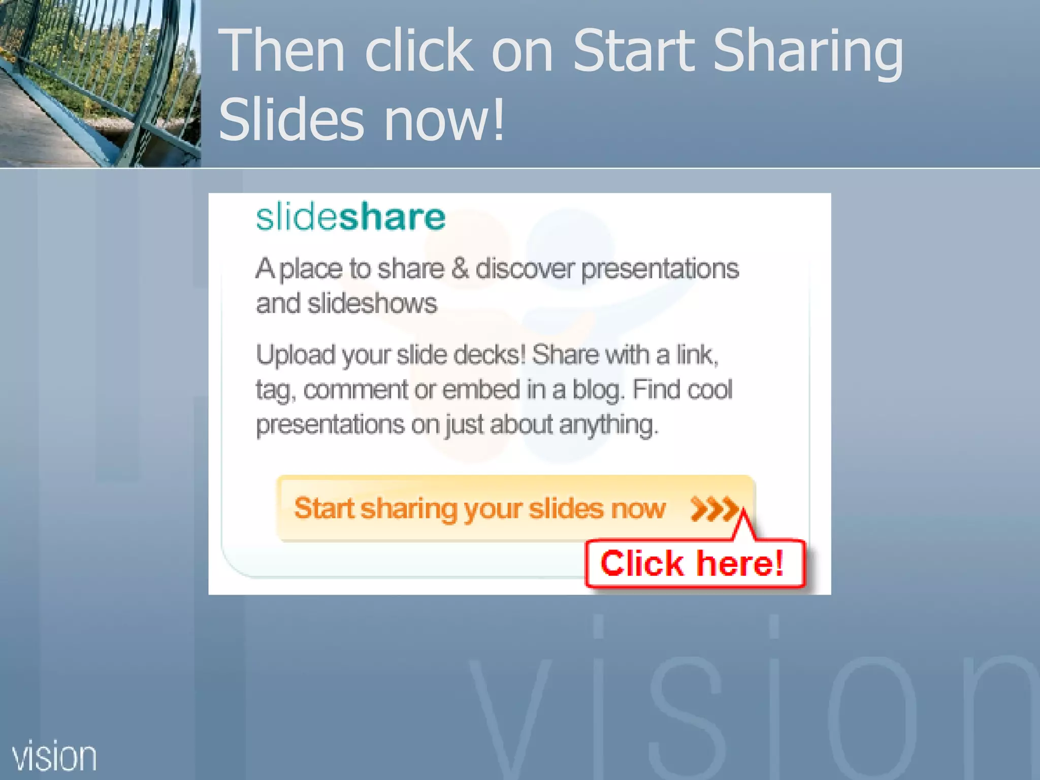 Then click on Start Sharing Slides now!