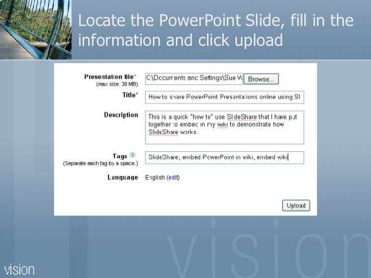 how to share a powerpoint presentation using slideshare