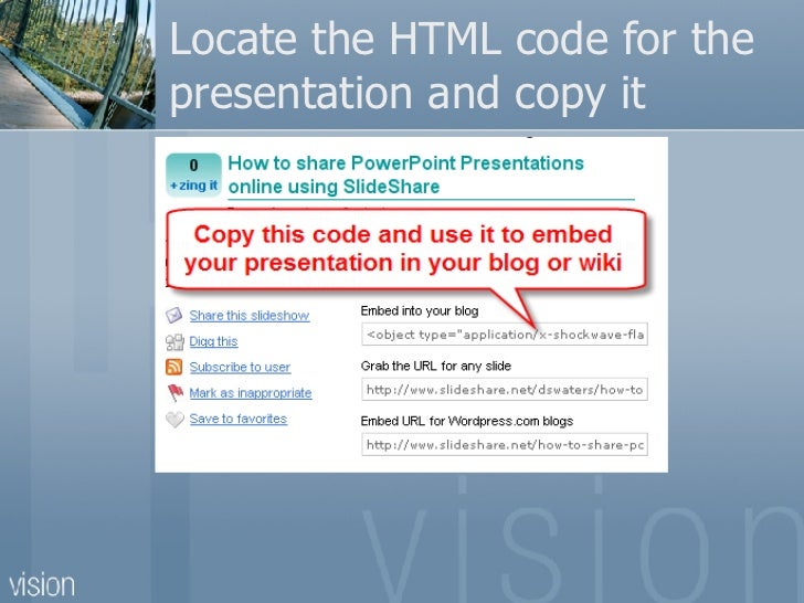 how to share a powerpoint presentation using slideshare