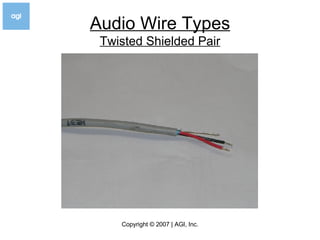 Audio Wire Types Twisted Shielded Pair 