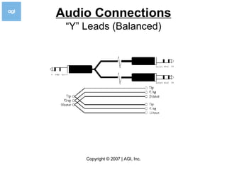 Audio Connections “Y” Leads (Balanced) 