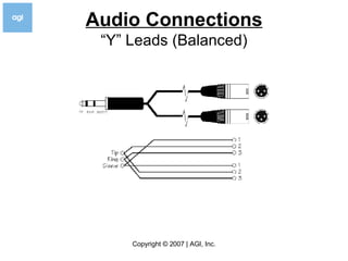 Audio Connections “Y” Leads (Balanced) 