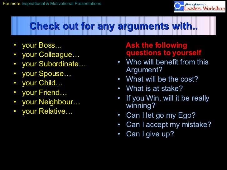 How To Solve An Argument By Shabbar Suterwala