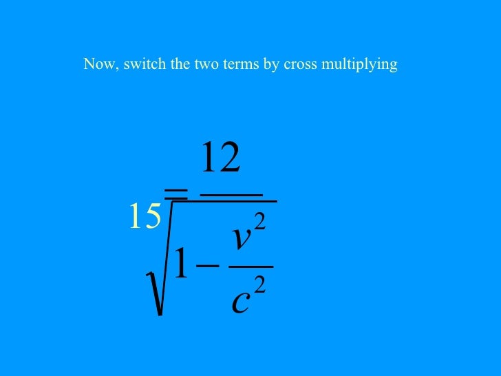How To Solve The Special Relativity Time Dilation