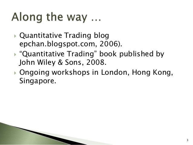 Quantitative trading strategies blog