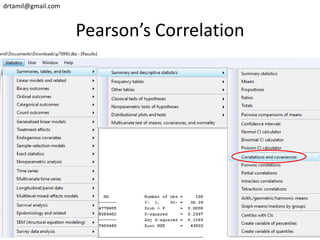 correlation in stata