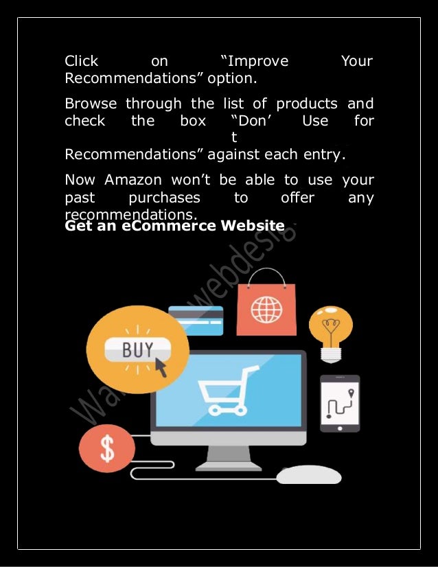 How to Stop Amazon from Suggesting Products to Buy?