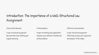 Structuring Notes Law How to Structure a Perfect Law Assignment | PDF