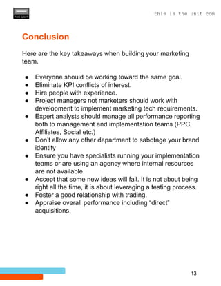 Betting Industry Guide: How to Structure Your Marketing Team | PDF