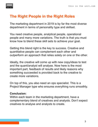 Betting Industry Guide: How to Structure Your Marketing Team | PDF