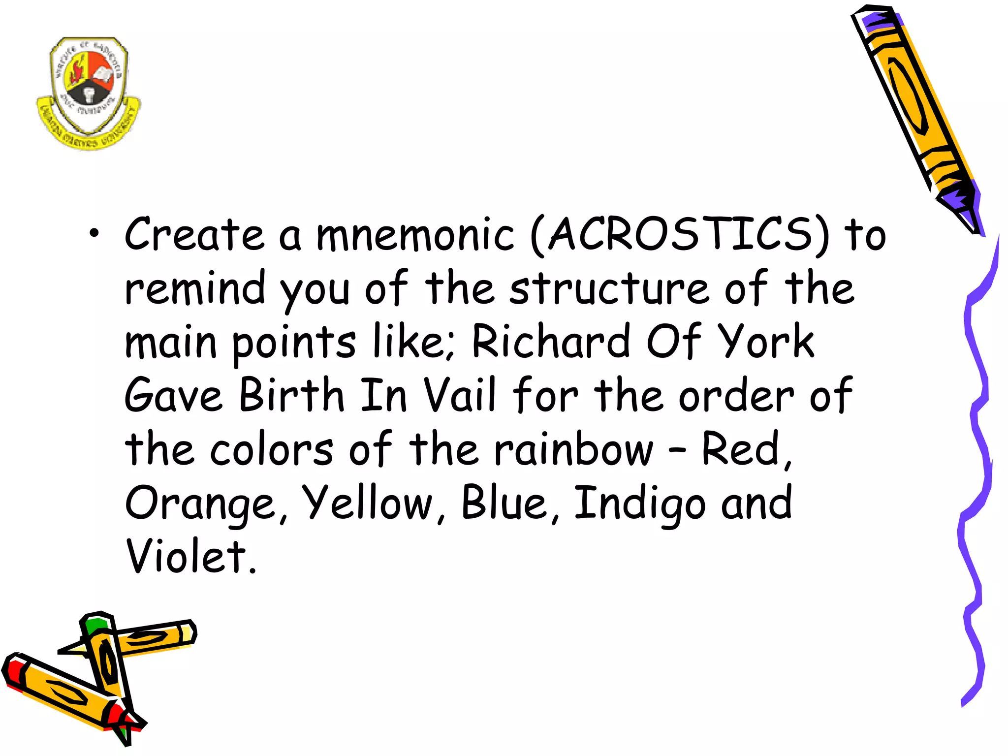 A study guide for Distance Learners