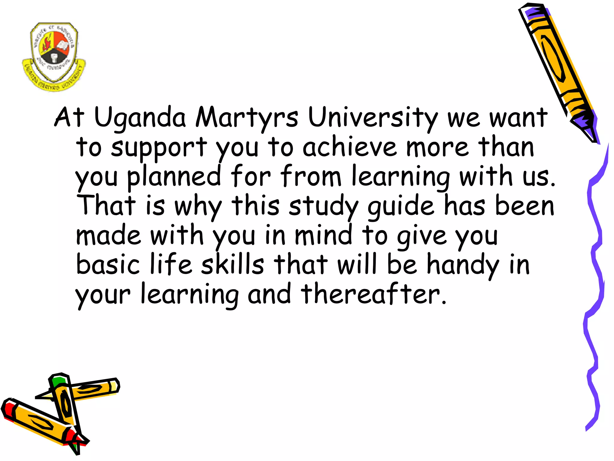 A study guide for Distance Learners