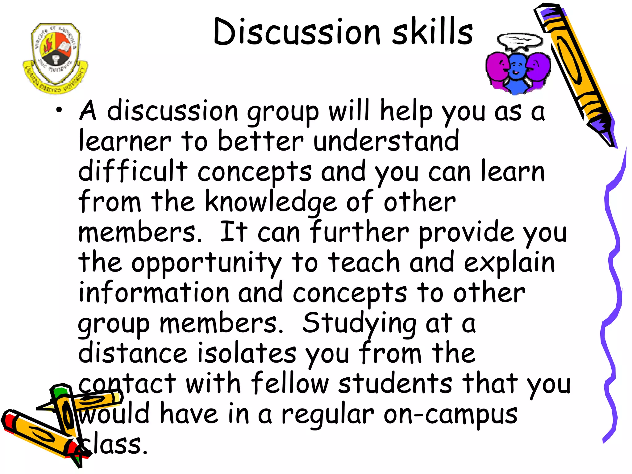 A study guide for Distance Learners