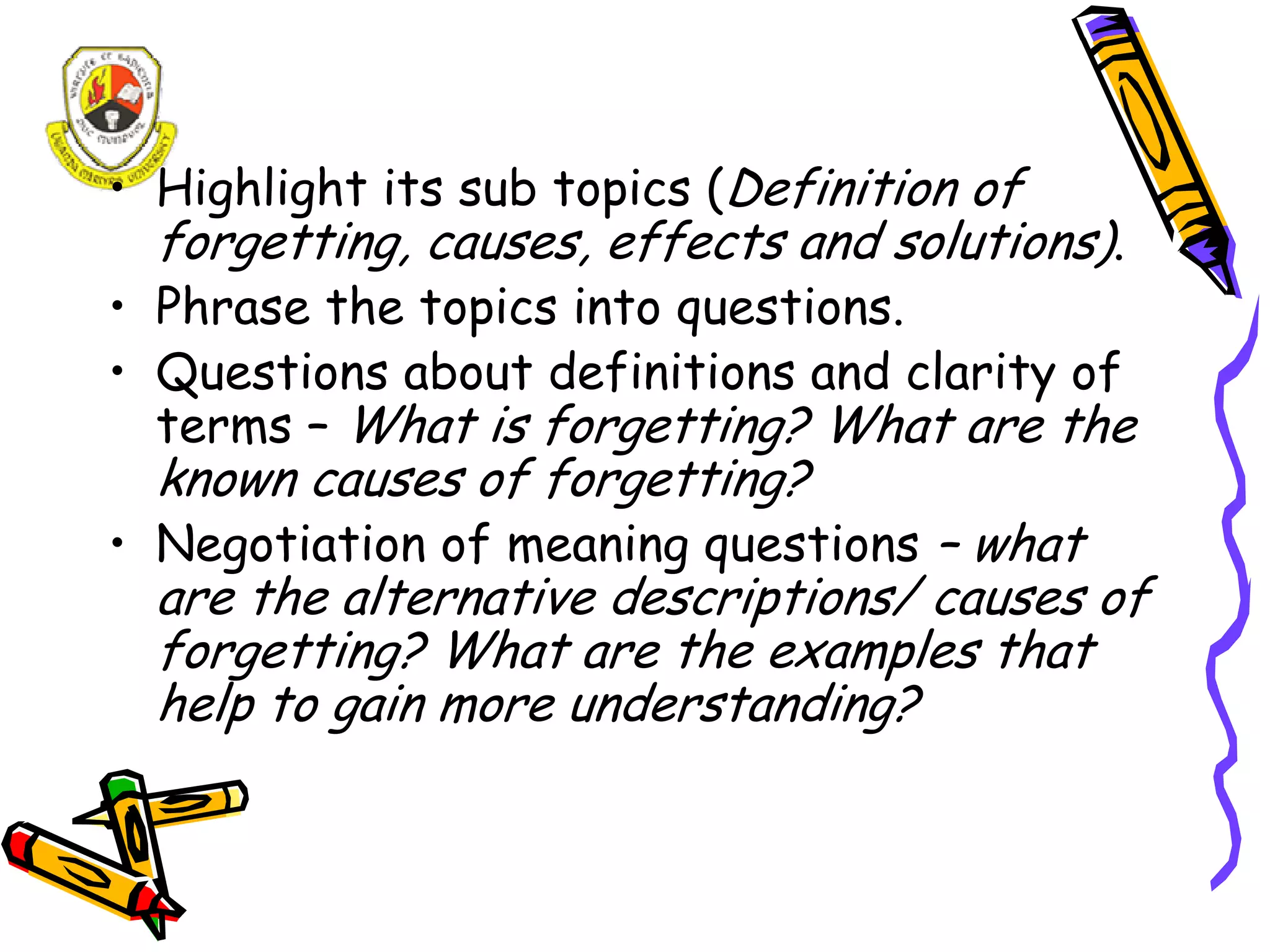 A study guide for Distance Learners
