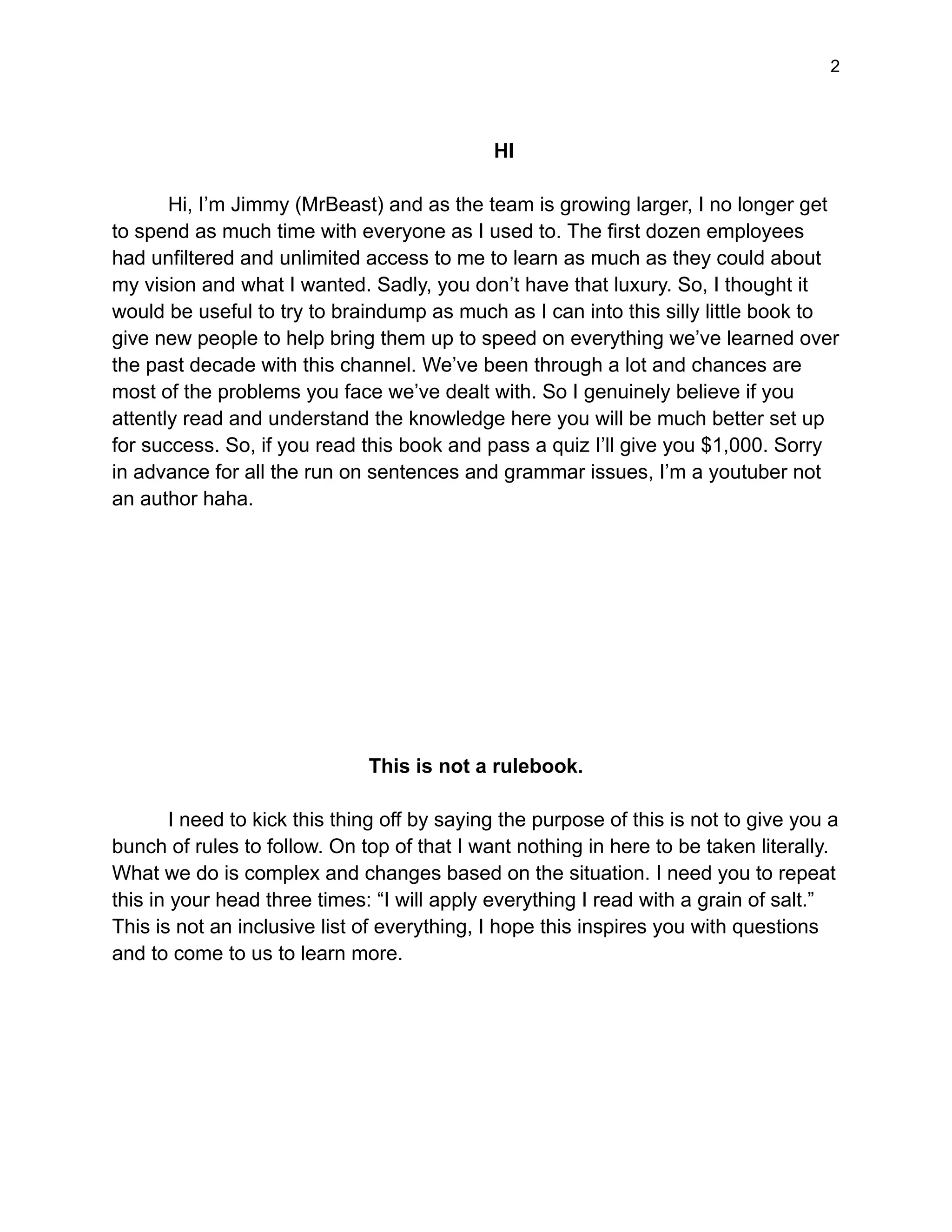 How To Succeed At Mrbeast Production Handbook Pdf