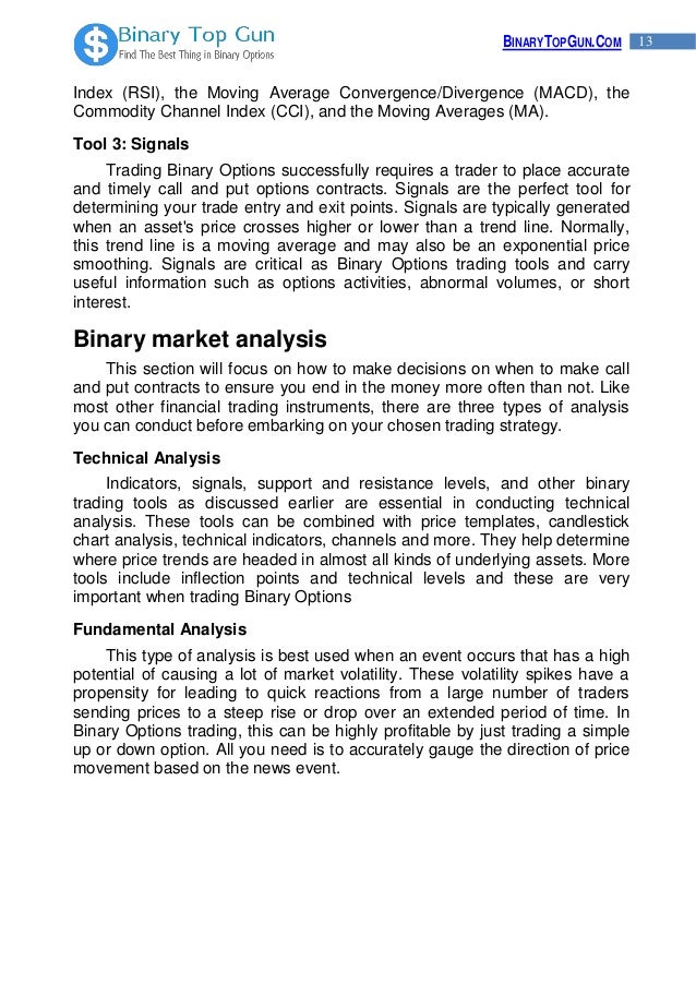 How to succeed trading binary options