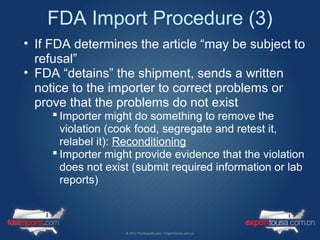 Import Refusals How to Successfully Import Natural Products to the USA | PPT