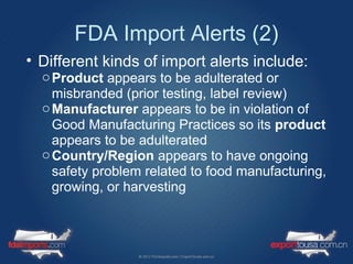 Import Alert List How to Successfully Import Natural Products to the USA | PPT
