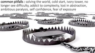 • not the money
• give back do
academia
• not the money
• create legacy
• not the money
• augment output
• not the money
• build a network,
trend, etc.
• make a change
• not the money
 