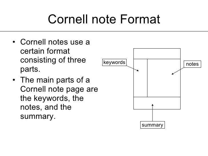 summary notes template