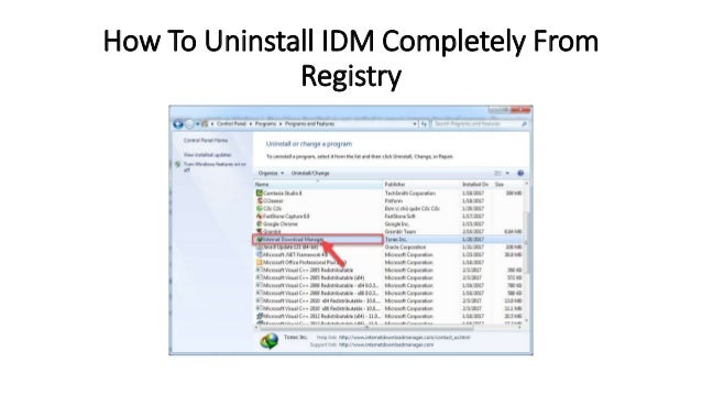 Uninstall Internet Download Manager Trial Version