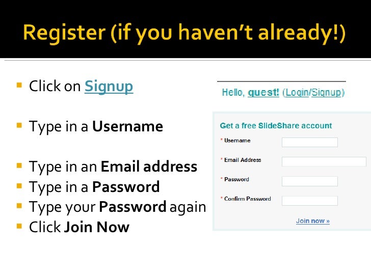slideshare account