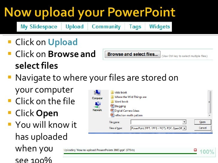 upload powerpoint presentation to slideshare