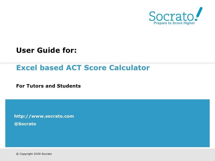 How To Use Act Score Calculator