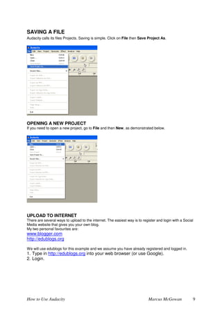 How To Use Audacity Guide Handout