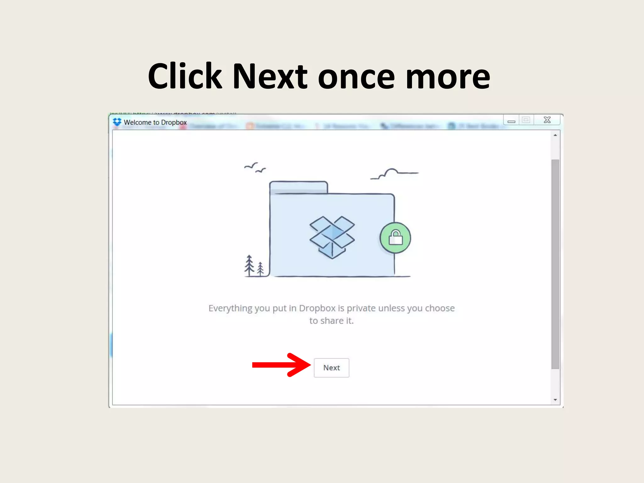Click Next once more
 