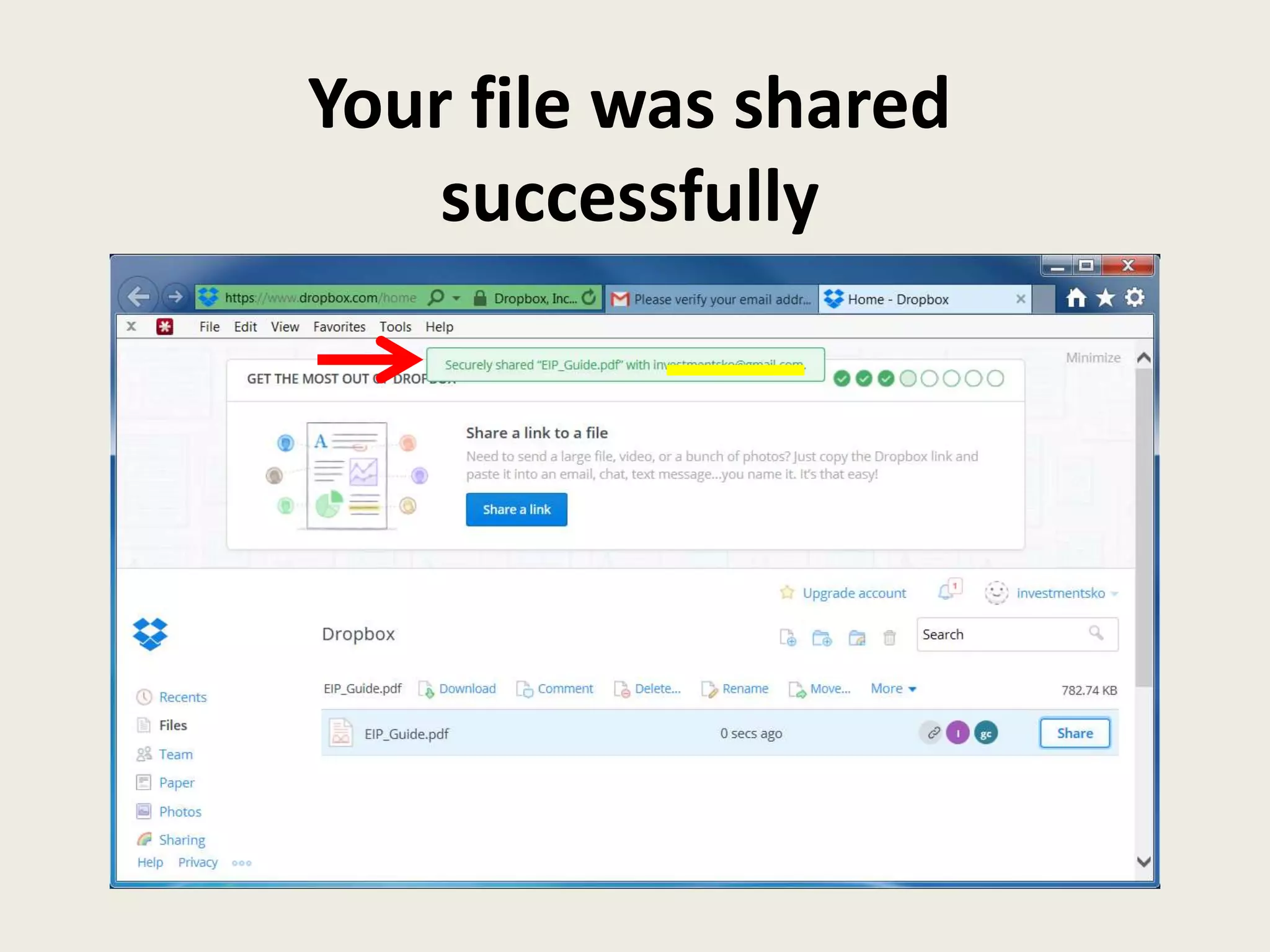 Your file was shared
successfully
 