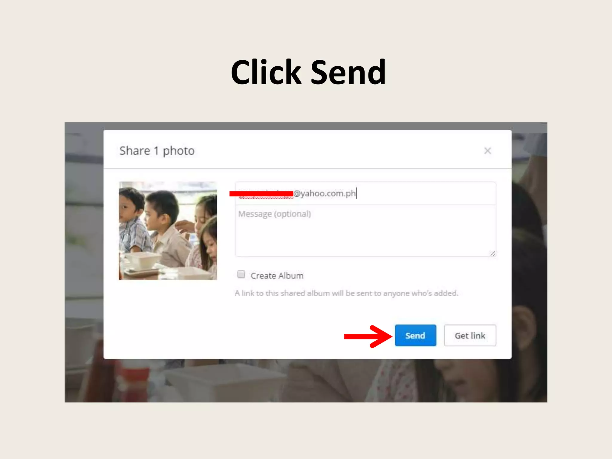 Click Send
 