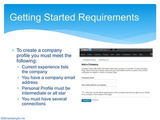 LinkedIn Beginners Guide for B2B Businesses | PPTX