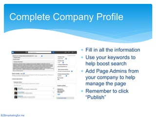 LinkedIn Beginners Guide for B2B Businesses | PPTX