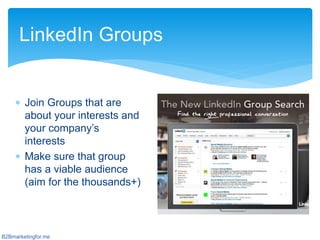 LinkedIn Beginners Guide for B2B Businesses | PPTX