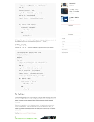 How To Use Python Dataclassses? | PDF