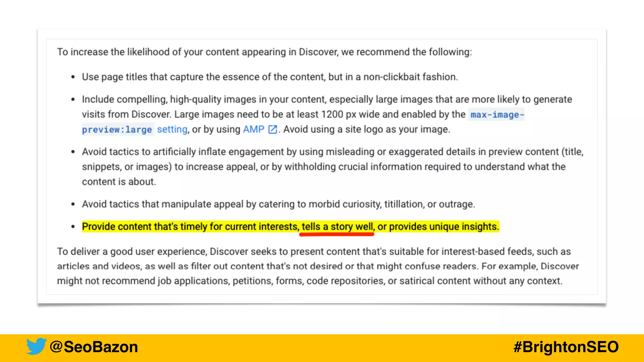 @SeoBazon #BrightonSEO
 