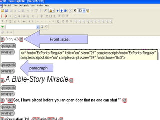 Front ,size, paragraph