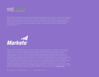 Marketo (NASDAQ: MKTO) provides the leading marketing software and solutions designed to help marketers
master the art and...
