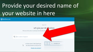 Provide your desired name of
your website in here
 