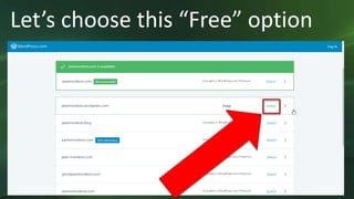 Let’s choose this “Free” option
 