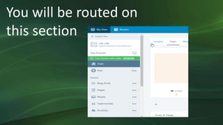 You will be routed on
this section
 
