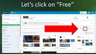 Let’s click on “Free”
 