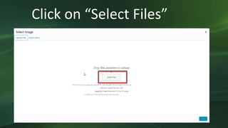 Click on “Select Files”
 