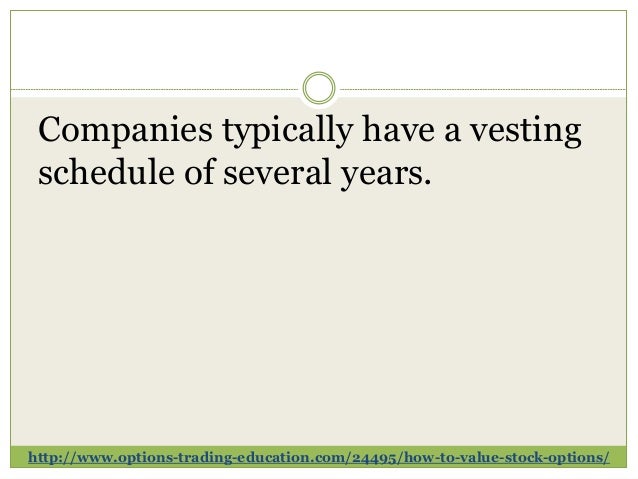 How to value stock options for an estate