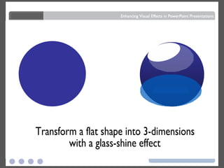Transform a flat shape into 3-dimensions  with a glass-shine effect 