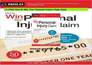 DOWNLOAD ON THE LAST PAGE !!!!
Favorit Book How to Win Your Personal Injury Claim Premium Book Online
~>>File! How to Win Your Personal Injury Claim Epub
 